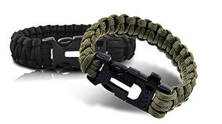 Outdoor Survival Paracord Bracelet GikPal Includes Fire...