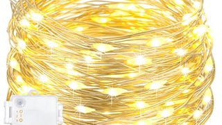 OAK LEAF 101009 60-LED Starry Fairy String Lights Silver...