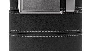 SlideBelts Full Grain Leather Belt with Contrast Stitching...