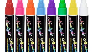Attmu 8 Pack Chalk Markers, Fluorescent Liquid Chalk Marker...