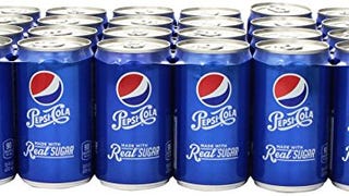 Pepsi Made with Real Sugar, 7.5 Fl Oz Mini Cans, 24...