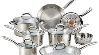 T-fal Ultimate Stainless Steel and Copper Cookware Set...