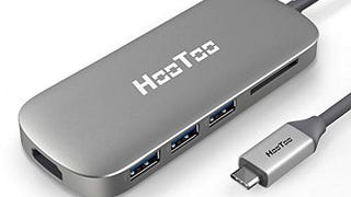 USB C Hub, HooToo 6-in-1 Adapter with 100W PD Charging...