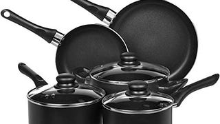 Amazon Basics Non-Stick Cookware Set, Pots and Pans - 8-...