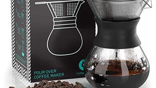 Coffee Gator Pour Over Coffee Maker - 10.5 oz Paperless,...