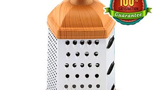 1Easylife Stainless Steel 6-side Cheese Box Grater for...