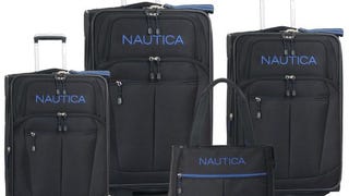 Nautica Luggage Helmsman 4 Piece Set, Black/Cobalt Blue,...