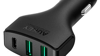AUKEY Car Charger with USB C Port & Dual AiPower Ports...