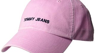 Tommy Hilfiger Men's Dad Hat Logo Baseball Cap, Lilac Chiffon,...