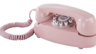 Crosley CR59-PI Princess Phone with Push Button Technology,...