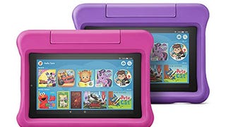 Fire 7 Kids Edition Tablet 2-Pack, 16 GB, Pink/Purple Kid-...