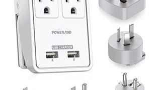 POWERADD Travel Adapter Kits - 3.4A USB with AC Outlets...
