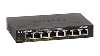 NETGEAR 8-Port Gigabit Ethernet Unmanaged PoE Switch (GS308P)...