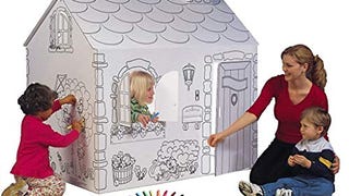 My Very Own House Cardboard Coloring Playhouse Cottage,...