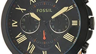 Fossil Men's Grant Quartz Leather Chronograph Watch, Color:...