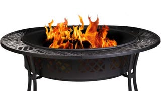CobraCo Diamond Mesh Fire Pit with Screen and Cover...