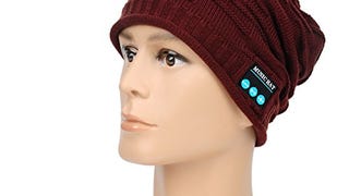 BATTOP Bluetooth Music Hat Winter Warm Soft Knitted Trendy...