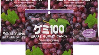 Kasugai Grape Gummy Candy 3.77oz (3 Pack)