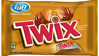 Twix Caramel Fun Size Candy, 11.4 Ounce (Pack of 5)