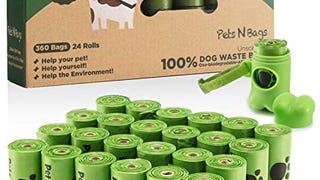 Pets N Bags Dog Poop Bags, Dog Waste Bags, Biodegradable...