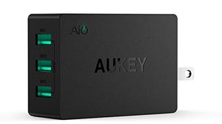 AUKEY USB Wall Charger with 3-Port & Foldable Plug for...