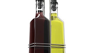 [2 Sets] Royal Oil and Vinegar Bottle Set with Stainless...
