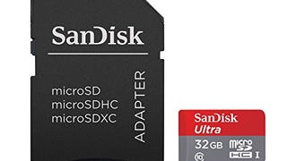 SanDisk Ultra 32GB microSDHC UHS-I Card with Adapter, Silver,...