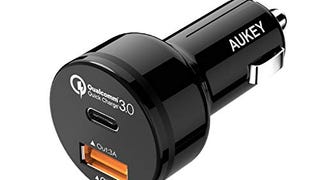 USB C Car Charger AUKEY 33W Fast Car Charger Adapter (18W...