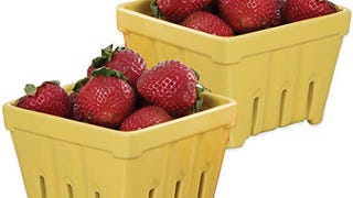 Ceramic Fruit Stand Berry Basket (2, Yellow)