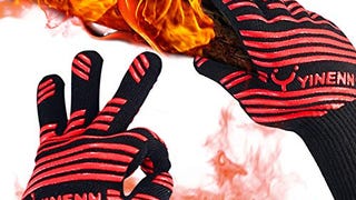 YINENN BBQ Grill Gloves with 932°F Heat Resistant and Insulated...