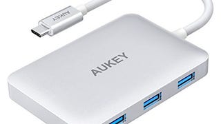 AUKEY USB C Hub HDMI 4K, 4 USB 3.0 Ports, 60W Type C PD...