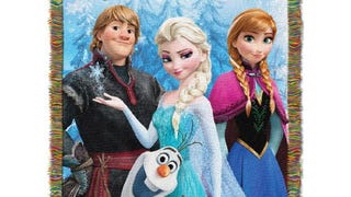Disney's Frozen, "Frozen Fun" Woven Tapestry Throw Blanket,...