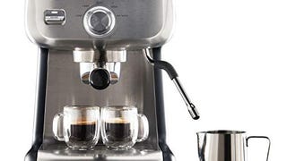 Calphalon Espresso Machine with Tamper, Milk Frothing Pitcher,...