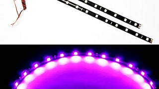SOCAL-LED 2X 30cm 12" Purple Flexible LED Strips High Power...