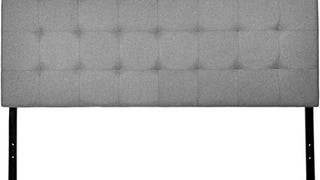 Amazon Basics Faux Linen Upholstered Tufted Headboard - Queen,...