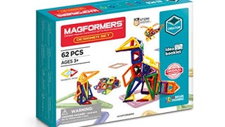 Magformers Designer Set (62-pieces) Magnetic Building Blocks,...