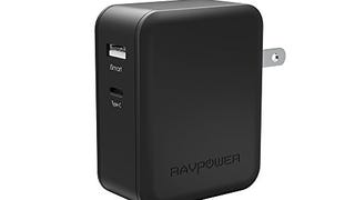 RAVPower 36W USB C Fast Charger Dual USB Wall