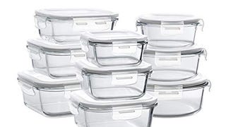 Bayco Glass Storage Containers with Lids, 9 Sets Glass...
