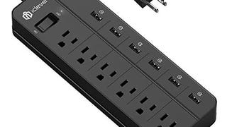 iClever Power Strip Surge Protector with 6 USB Ports 6...