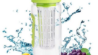 Gonex 32oz Fruit Infuser Water Bottle Flip Top BPA Free...