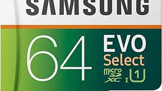 Samsung 64GB 80MB/s EVO Select Micro SDXC Memory Card (MB-...