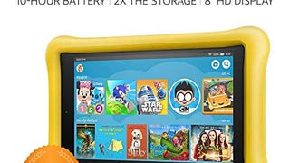 Fire HD 8 Kids Edition Tablet, 8" HD Display, 32 GB, Yellow...