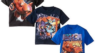 Disney Boys' Big Hero 6 T-Shirts 3-Pack