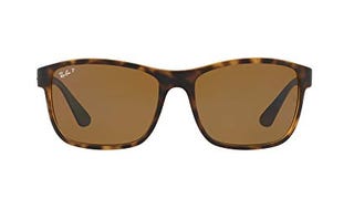 Ray-Ban Men's RB4301L Square Sunglasses, Matte Havana/Polarized...