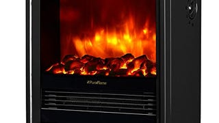 PuraFlame Octavia Black 12 inch Portable electric Heater,...