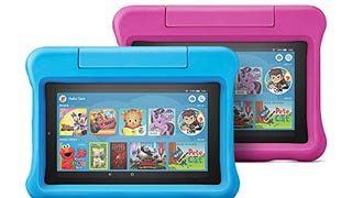 Fire 7 Kids Edition Tablet 2-Pack, 16 GB, Blue/Pink Kid-...