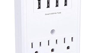 USB Wall Charger, Surge Protector, POWRUI 3 Outlet Wall...
