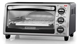 BLACK+DECKER 4-Slice Convection Oven, Stainless Steel, Curved...