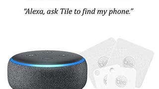 Echo Dot (3rd Gen) - Charcoal + Tile Mate and Slim Combo...