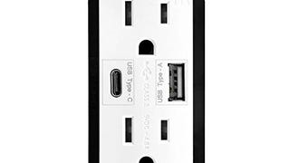 TOPGREENER USB Outlet with USB Type C/A Charging Ports...